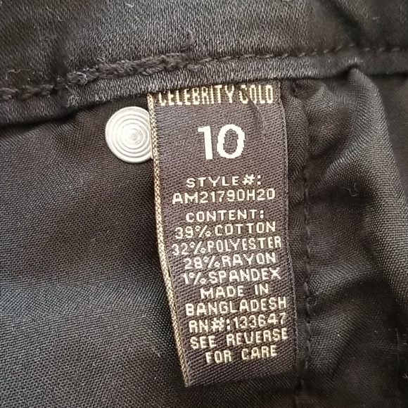 Celebrity Gold Black Jeans Size 10 - Picture 5 of 5